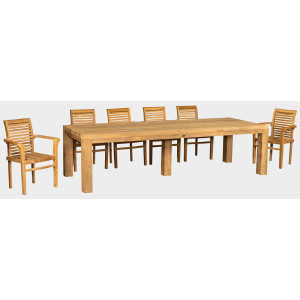 Dřevěná sestava z teaku FLOSS + NICE SET  Zahradní sety 11248S