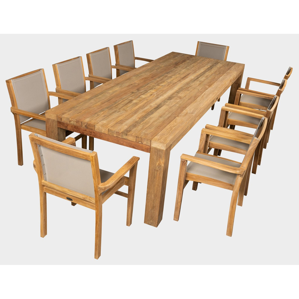 Dřevěná sestava z teaku FLOSS + ROMA  Zahradní sety 11246S