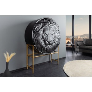 Vysoká komoda Lion 160cm masiv mango black  Komody 45850