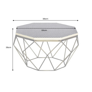 Intarzovaný konferenční stolek Diamond 70cm  Konferenční stolky 45215