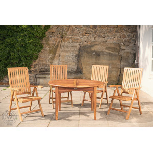 Teakový stůl rozkládací ELEGANTE 100x160-220 cm  Zahradní stoly a stolky 11120