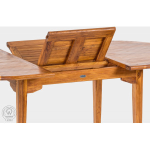 Teakový stůl rozkládací ELEGANTE 120x160-220 cm  Zahradní stoly a stolky 11022