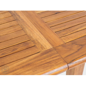 Teakový stůl rozkládací ELEGANTE 120x160-220 cm  Zahradní stoly a stolky 11022