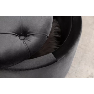 Taburet MODERN BAROCCO 50 CM šedý samet  Taburety a podnožky 44747