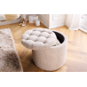 Taburet MODERN BAROCk 50 CM šampaňský bouclé  Taburety a podnožky 45066