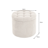 Taburet MODERN BAROCk 50 CM šampaňský bouclé  Taburety a podnožky 45066