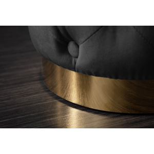 Taburet MODERN BAROCK 38 CM černý samet  Taburety a podnožky 40732