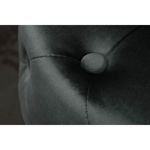 Taburet MODERN BAROCK 38 CM černý samet  Taburety a podnožky 40732