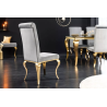 Židle MODERN BAROCCO GOLD ušlechtilá šedá samet  Sedací nábytek 43384