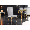 Židle MODERN BAROCCO GOLD ušlechtilá šedá samet  Sedací nábytek 43384