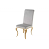 Židle MODERN BAROCCO GOLD ušlechtilá šedá samet  Sedací nábytek 43384