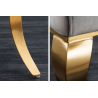 Židle MODERN BAROCCO GOLD ušlechtilá šedá samet  Sedací nábytek 43384