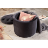 Taburet MODERN BAROCCO 50 CM černý samet  Taburety a podnožky 40734