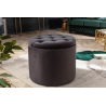 Taburet MODERN BAROCCO 50 CM černý samet  Taburety a podnožky 40734