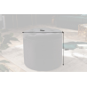 Taburet MODERN BAROCCO 50 CM černý samet  Taburety a podnožky 40734