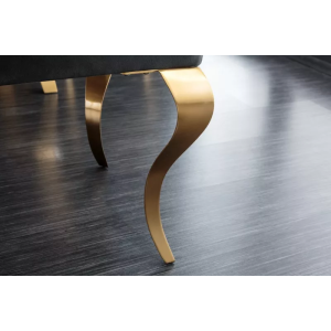 Lavice MODERN BAROCCO GOLD 170 CM černá samet  Nábytek 43386