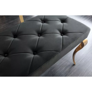 Lavice MODERN BAROCCO GOLD 170 CM černá samet  Nábytek 43386