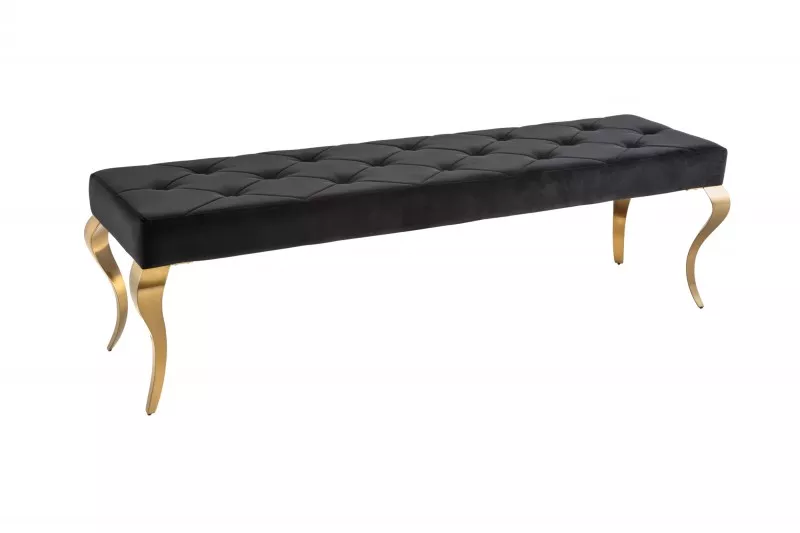Lavice MODERN BAROCCO GOLD 170 CM černá samet  Nábytek 43386