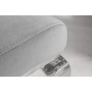 Židle MODERN BAROCCO šedá samet  Židle 37906