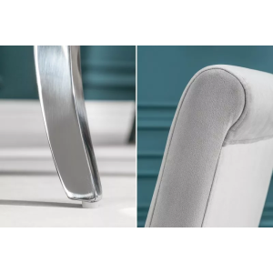 Židle MODERN BAROCCO šedá samet  Židle 37906
