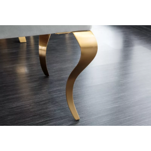 Lavice MODERN BAROCCO GOLD 170 CM ušlechtilá šedá samet  Lavice 43385