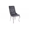 Zámecká židle MODERN BAROCCO S RUKOJETÍ šedá samet  Židle 41507