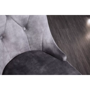 2SET zámecká židle MODERN BAROCCO S RUKOJETÍ šedá samet  Židle 41507