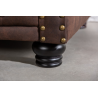 Křeslo CHESTERFIELD II 105 CM vintage hnědé mikrovlákno  Sedací nábytek 40654