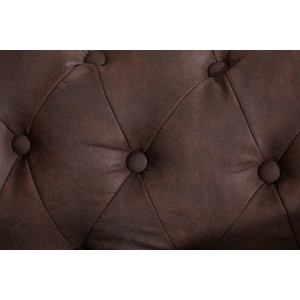 Křeslo CHESTERFIELD II 105 CM vintage hnědé mikrovlákno  Sedací nábytek 40654
