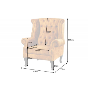 Křeslo CHESTERFIELD tmavě žluté samet  Nábytek 41444