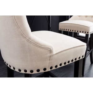 2SET barová židle CASTLE béžová strukturovaná látka  Židle 43217