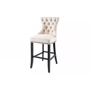 Barová židle CASTLE béžová strukturovaná látka  Židle 43217