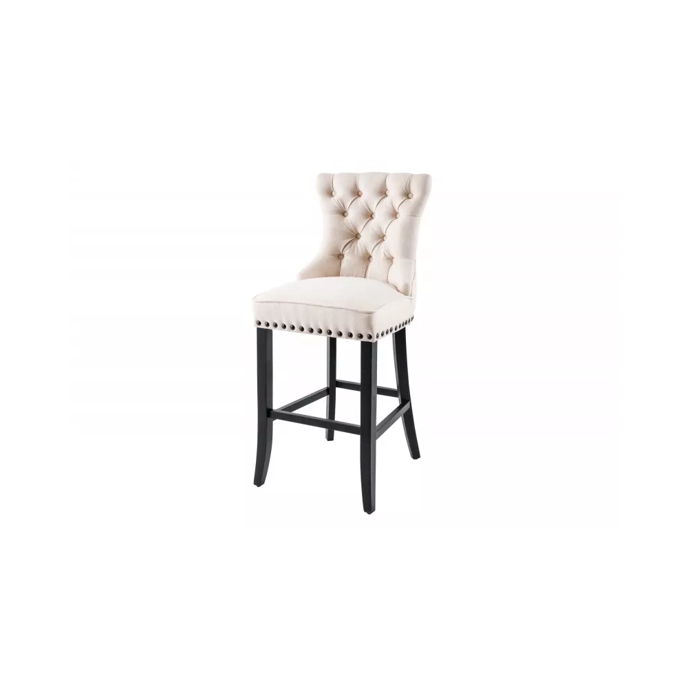 Barová židle CASTLE béžová strukturovaná látka  Židle 43217