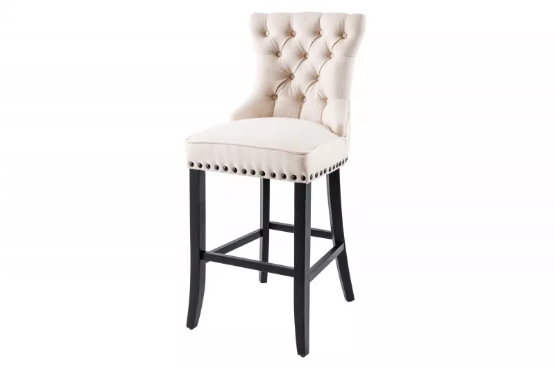 Barová židle CASTLE béžová strukturovaná látka  Židle 43217