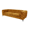 Pohovka 3místná MODERN BAROCK 240cm hořčicově žlutá  Pohovky 44392