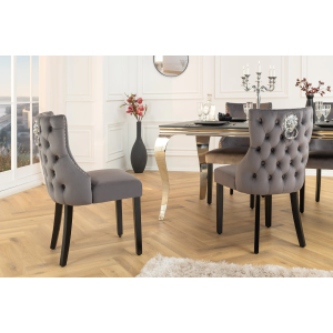 Set 2 židlí CASTLE DELUXE - šedá  Židle 45732