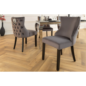 Set 2 židlí CASTLE DELUXE - šedá  Židle 45732