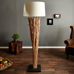 Stojací lampa EUPHORIA 175 CM hnědá naplavené dříví  Lampy 19472