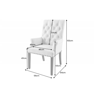 Zámecká židle CASTLE S PODRUČKAMI béžová  Židle 43216