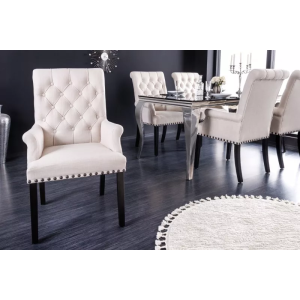 Zámecká židle CASTLE S PODRUČKAMI béžová  Židle 43216