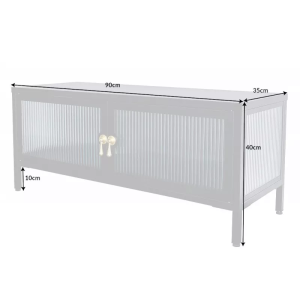 Vitrína AMSTERDAM 90 CM černá vroubkované sklo  Vitríny 43536