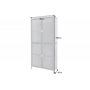 itrína AMSTERDAM 180 CM černá vroubkované sklo  Vitríny 43532