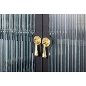 itrína AMSTERDAM 180 CM černá vroubkované sklo  Vitríny 43532