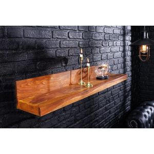 Nástěnná police MAKASSAR 140 CM masiv sheesham  Knihovny a police 44746