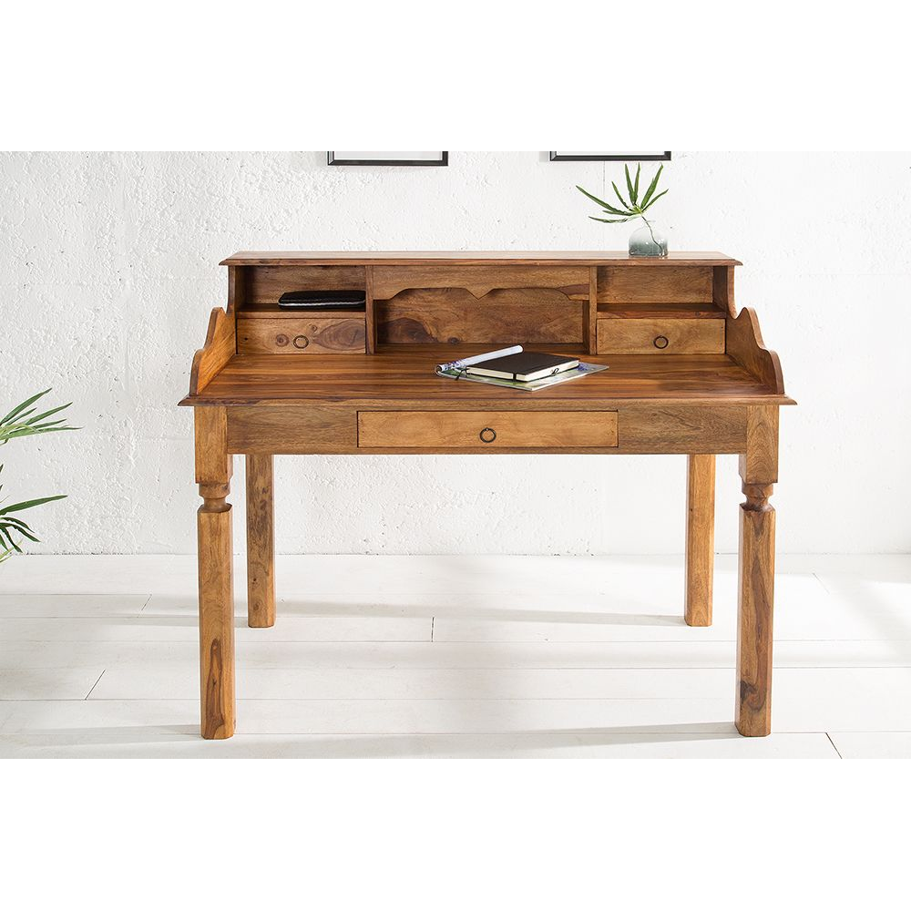 Sekretář MAKASSAR NATUR 115 CM masiv sheesham  Pracovna 17293