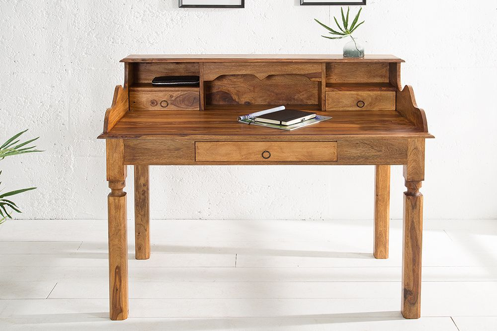 Sekretář MAKASSAR NATUR 115 CM masiv sheesham  Pracovna 17293