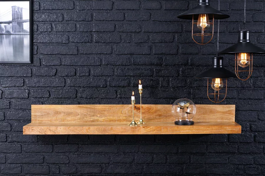 Nástěnná police MAKASSAR 110 CM masiv mango  Knihovny a police 44742