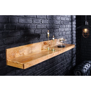 Nástěnná police MAKASSAR 110 CM masiv mango  Knihovny a police 44742