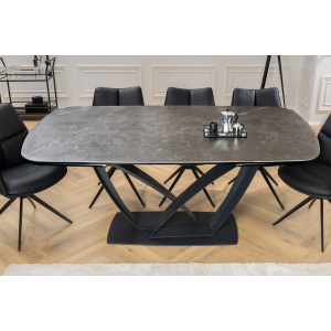 Rozkládací keramický jídelní stůl Papilonia 180-220-260cm mramor  Jídelní stoly 45178