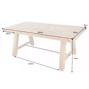 Jídelní stůl FINCA VINTAGE BROWN 165 CM masiv recyklovaná borovice  Kuchyň a jídelna 41245